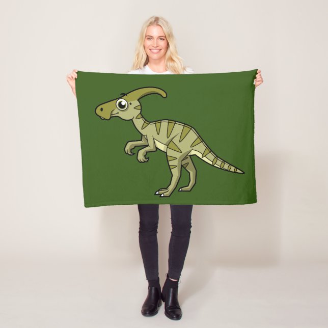 Couverture Polaire Illustration Mignonne D'Un Parasaurolophus Dinosau (En situation)