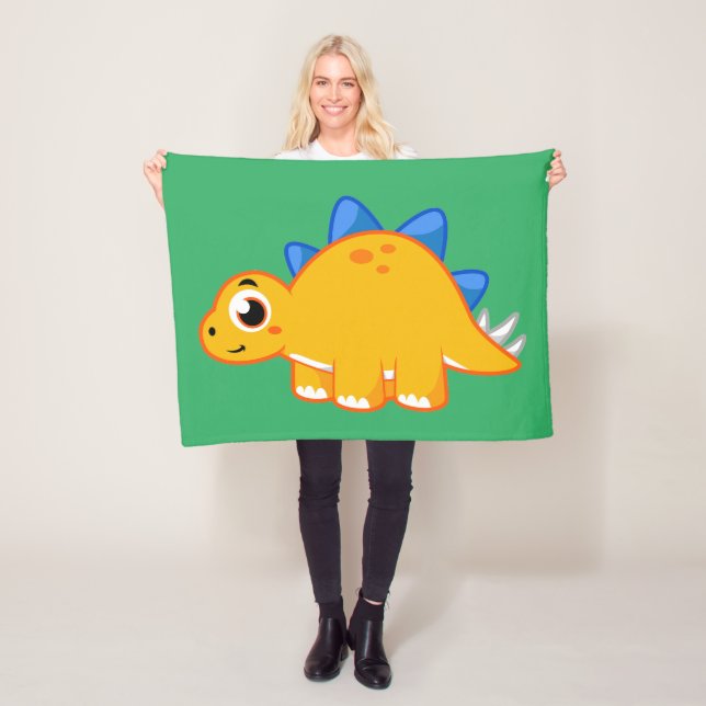 Couverture Polaire Illustration Mignonne D'Un Stegosaurus. (En situation)