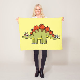 Couverture Polaire Illustration Mignonne D'Un Stegosaurus Dinosaure.