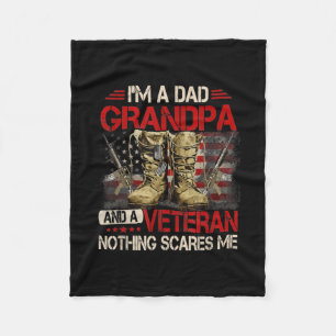 Couverture Polaire I'm A Dad Grandpa And A Veteran American Flag