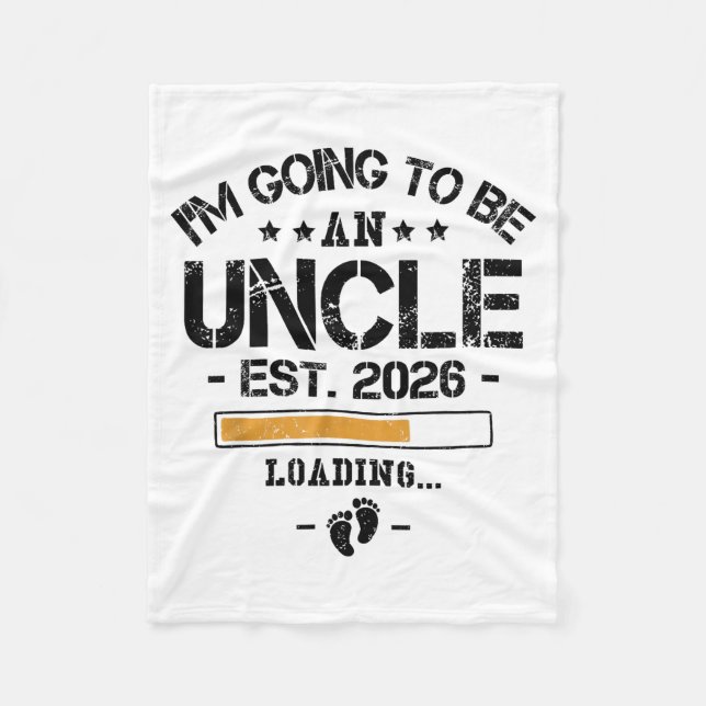 Couverture Polaire I'm Going To Be An Uncle 2026 - New Baby Announcem (Devant)