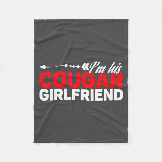 Couverture Polaire I'm His Cougar Girlfriend Funny Matching Couples Q (Devant)