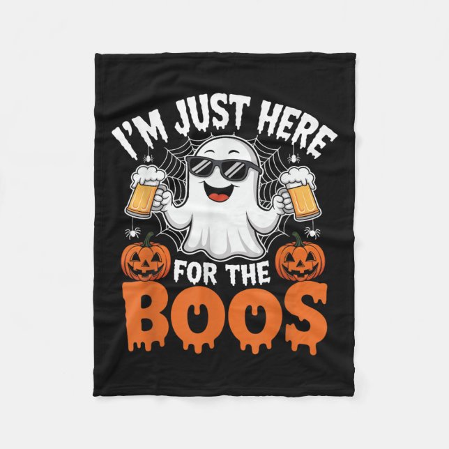 Couverture Polaire I'm Just Here For The Boos Funny Halloween Ghost  (Devant)