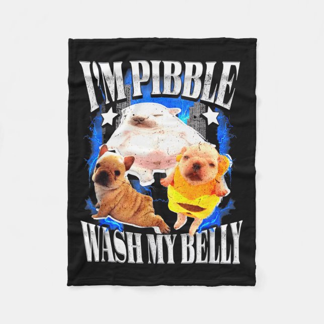 Couverture Polaire Im Pibble Wash My Belly Frenchie Bulldog  (Devant)