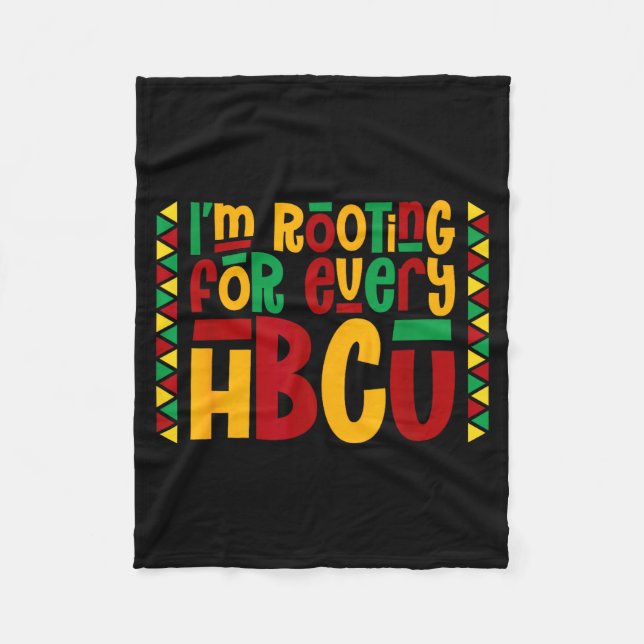 Couverture Polaire Im Rooting For Every Hbcu Historical Black College (Devant)