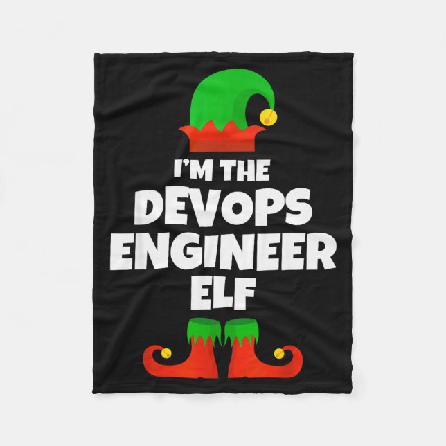 Couverture Polaire I'm The Devops Engineer Elf Family Pajama Christma (Devant)