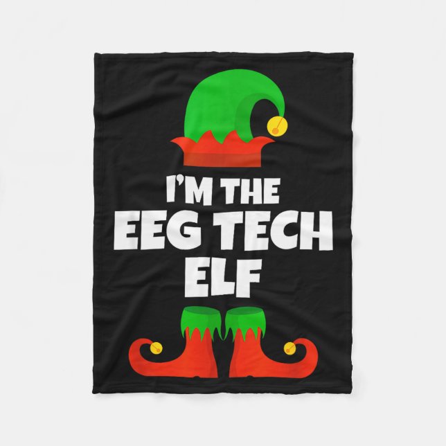 Couverture Polaire I'm The Eeg Tech Elf Family Pajama Christmas Funny (Devant)