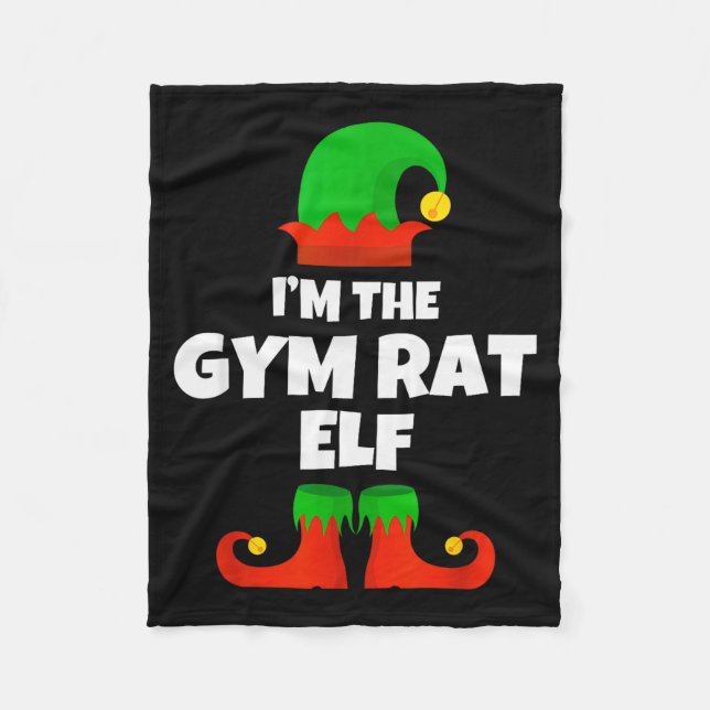 Couverture Polaire I'm The Gym Rat Elf Family Pajama Christmas Fitnes (Devant)