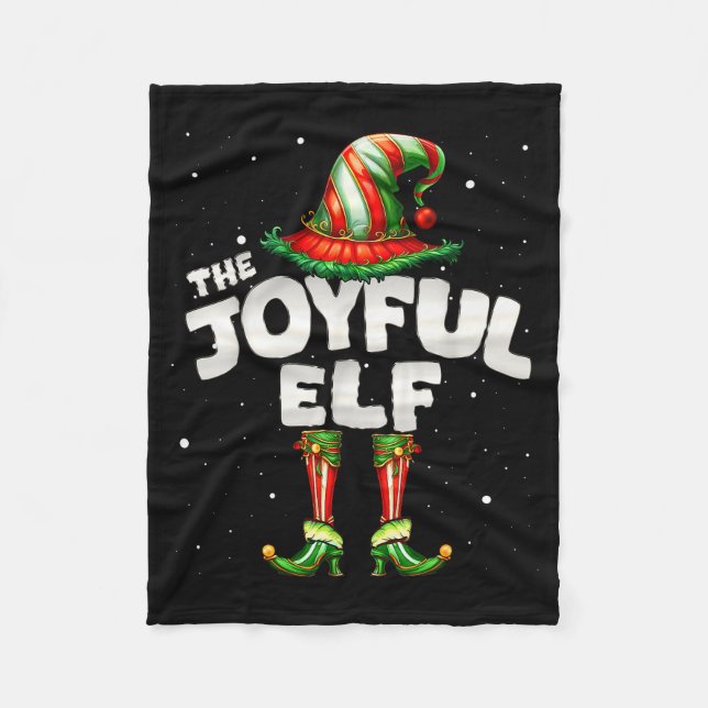 Couverture Polaire I'm The Joyful Elf Family Matching Group Christmas (Devant)