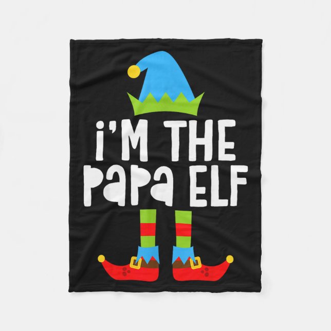 Couverture Polaire I'm The Papa Elf Shirt Men Matching Elf Papa Chris (Devant)