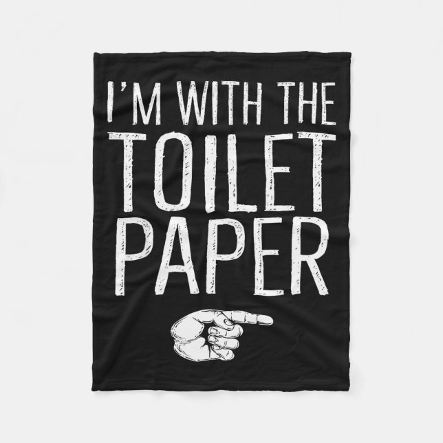 Couverture Polaire I'm With The Toilet Paper Matching Costume Hallowe (Devant)