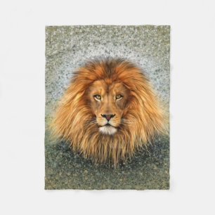 Couverture Polaire Image d'art de peinture de photographie de lion