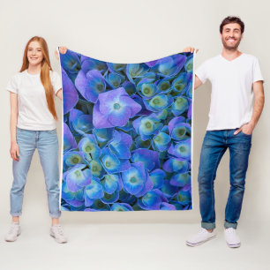Couverture Polaire Image de fleur de bleu royal personnalisé profonde
