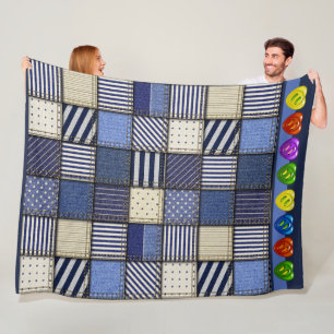 Couverture Polaire Image de mise en correspondance de grand Denim