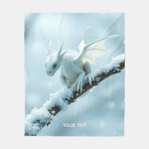 Couverture Polaire Imaginaire Bébé blanc mignon Dragon