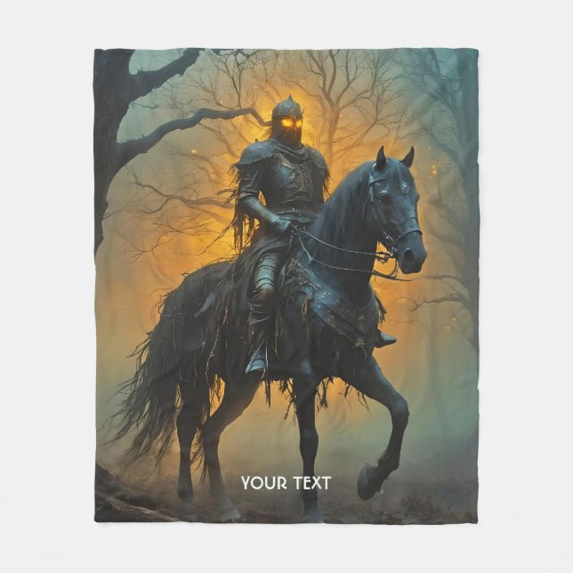 Couverture Polaire Imaginaire Mignonne Nuit de Cheval Étranger (Devant)