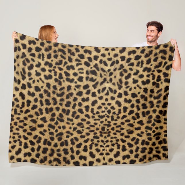 Couverture Polaire Impression Cheetah (En situation)