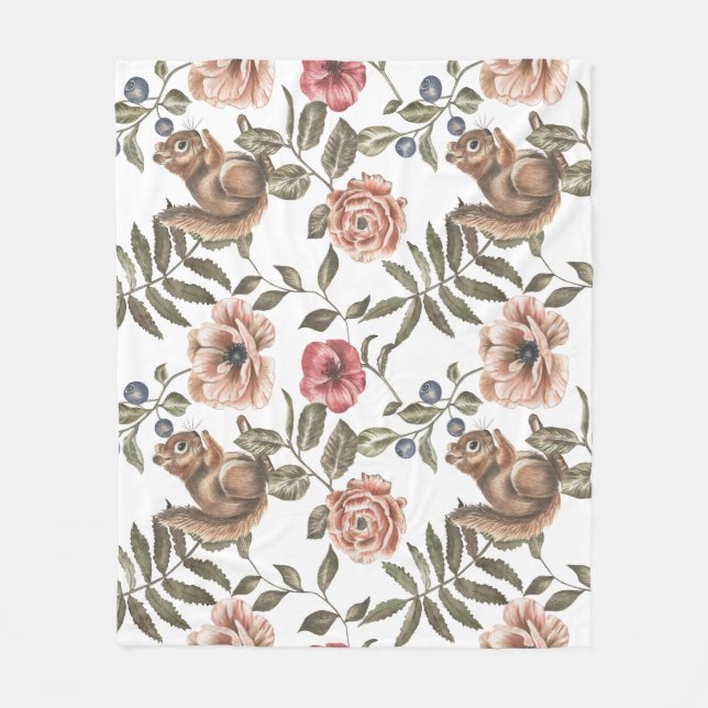 Couverture Polaire Impression florale de tamia  (Devant)