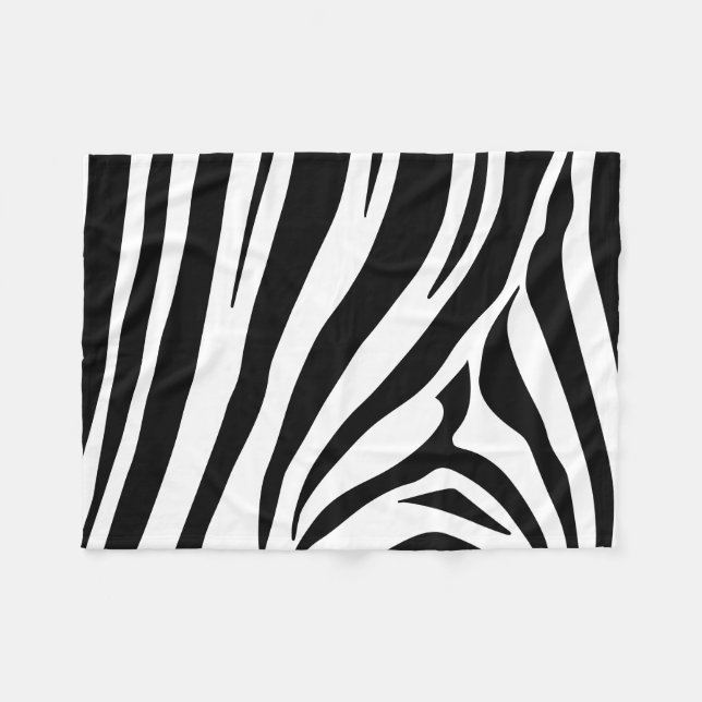 Couverture Polaire Impression zèbre personnalisable (Devant (Horizontal))