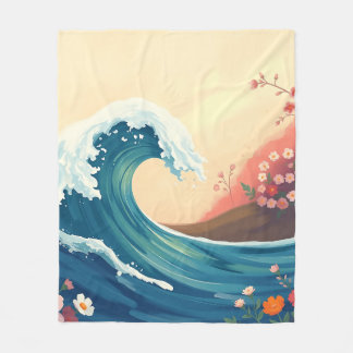 Couverture Polaire Impressionistic Ocean Wave