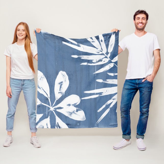 Couverture Polaire Impressions tropicales Indigo - Verdure tropicale (En situation)