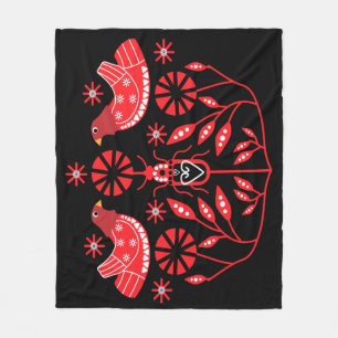 Couverture Polaire Imprimantes d'art populaire scandinave   Fleece de