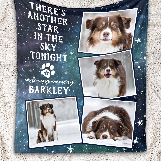 Couverture Polaire In Love Memory Pet Dog Memorial Photo Collage (Créateur téléchargé)