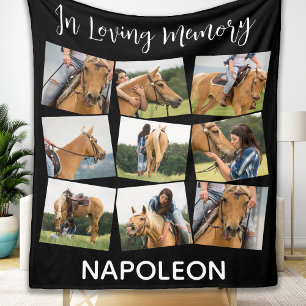 Couverture Polaire In Love Memory Pet Memorial Horse Photo Collage