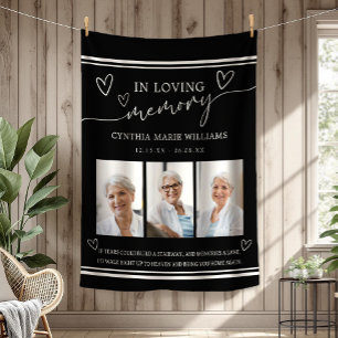 Couverture Polaire In Love Memory Photo Collage noir