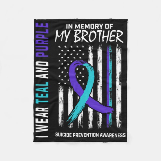 Couverture Polaire In Memory Brother Suicide Awareness Prevention Ame (Devant)