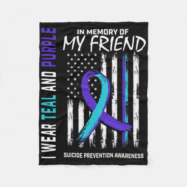 Couverture Polaire In Memory Friend Suicide Awareness Prevention Amer (Devant)