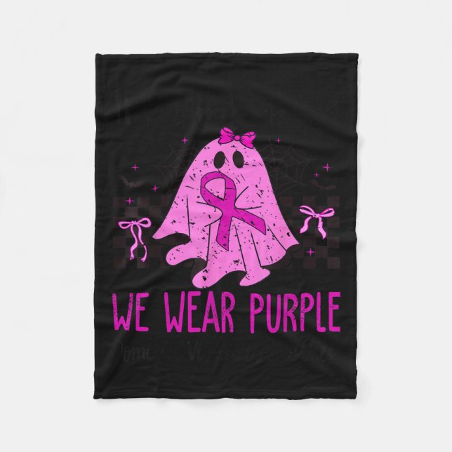 Couverture Polaire In October We Wear Purple Domestic Violence Ghost  (Devant)