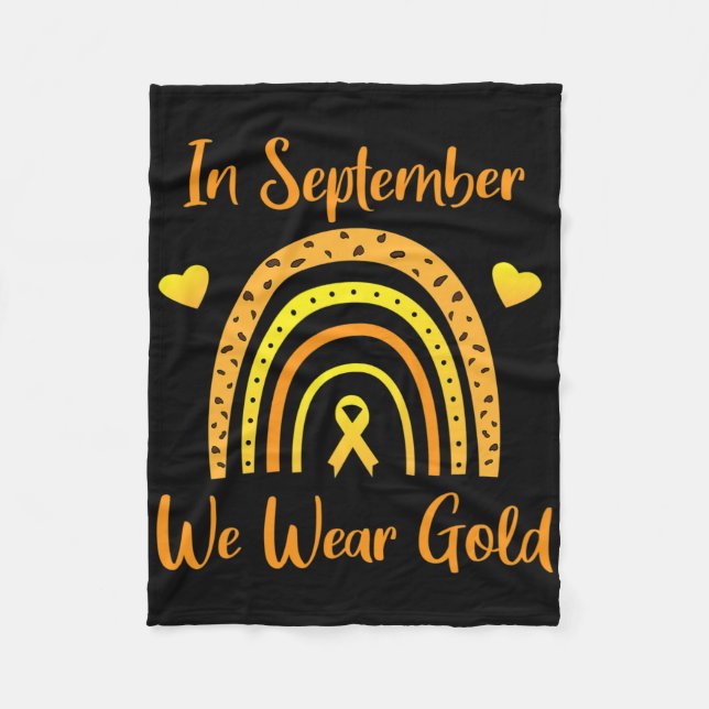 Couverture Polaire In September We Wear Gold Childhood Cancer Awarene (Devant)