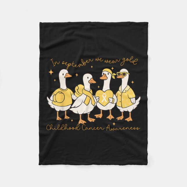 Couverture Polaire In September We Wear Gold Childhood Cancer Awarene (Devant)