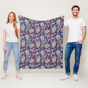 Couverture Polaire Indian style paisley floral seamless
