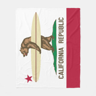 Couverture Polaire Indicateur California Surfer Bear