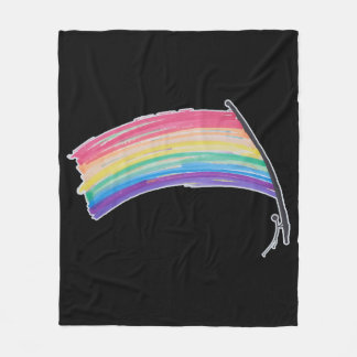 Couverture Polaire Indicateur de la fierté arc-en-ciel