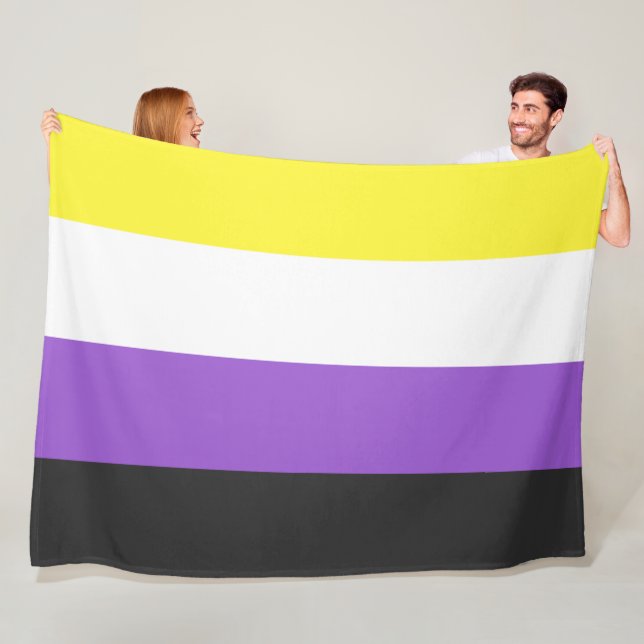 Couverture Polaire Indicateur Enby (Pride non binaire) (En situation)