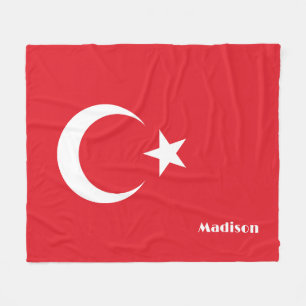 Couverture Polaire Indicateur Turquie de nom personnalisé