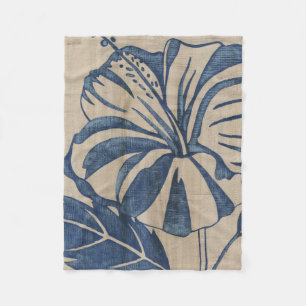 Couverture Polaire Indigo Hibiscus