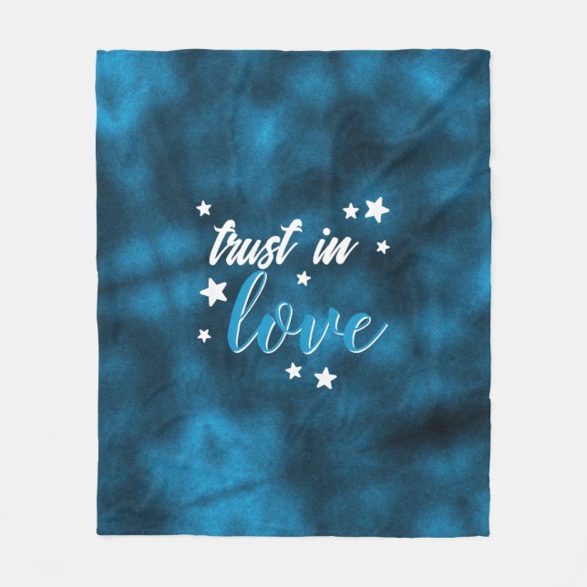 Couverture Polaire Indigo "Trust In Love" (Devant)