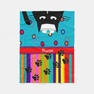 Couverture Polaire Infirmière Chat Fleece Blanket Chat Infirmière #14