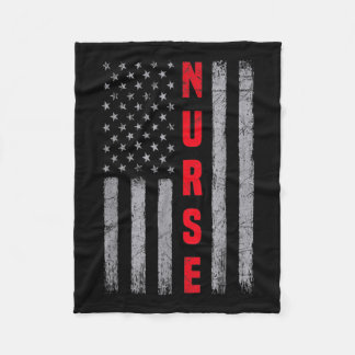 Couverture Polaire Infirmière en détresse Distress American Flag Desi