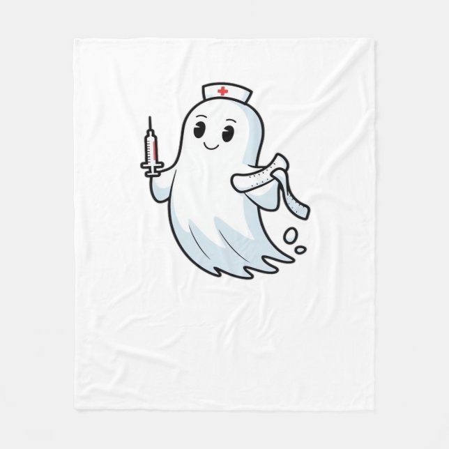 Couverture Polaire infirmière fantôme Classic T-Shirt_1 (Devant)