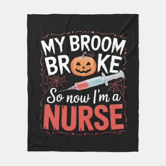 Couverture Polaire Infirmière Funny Halloween Infirmière essentielle  (Devant)