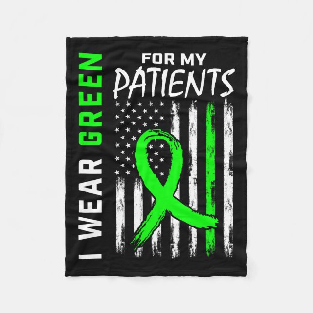 Couverture Polaire Infirmière Green pour mes patients (Devant)
