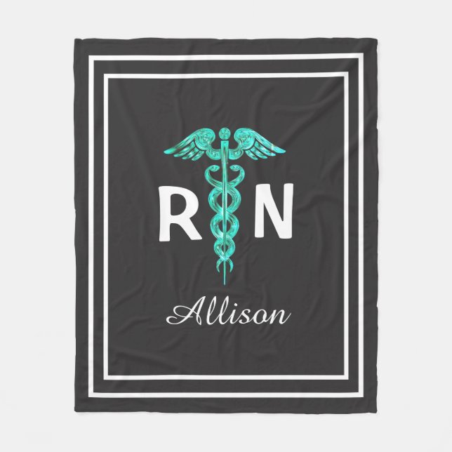 Couverture Polaire Infirmière inscrite RN Caduceus Médicale Personnal (Devant)