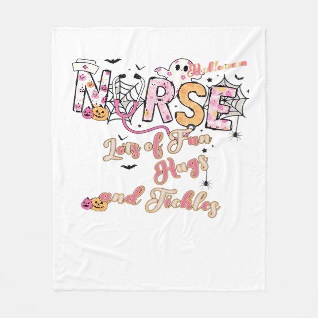Couverture Polaire Infirmière Paediactric Amusement Halloween Design  (Devant)