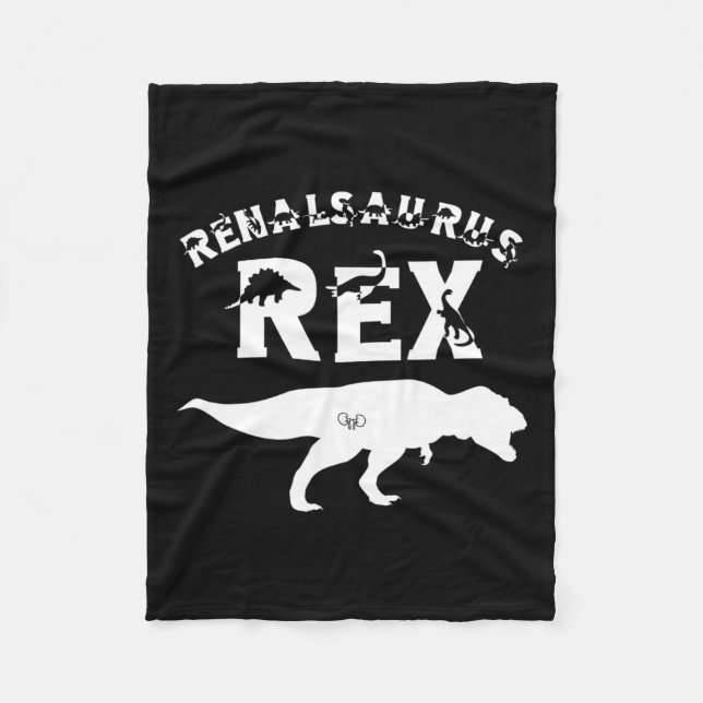 Couverture Polaire Infirmière Rein Maladie Transplanter Tech Dinosaur (Devant)