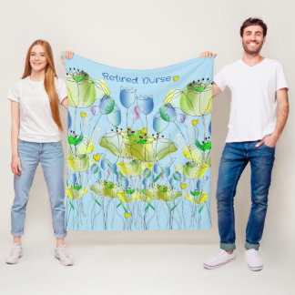 Couverture Polaire Infirmière retraitée Blanche polaire bleu clair